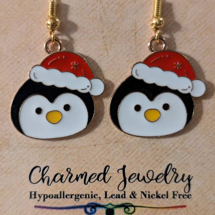 Con-Quest Crafts - Wholesale Dangle Earrings - Penguin Earrings - Perfect for Christmas/Winter Holidays3