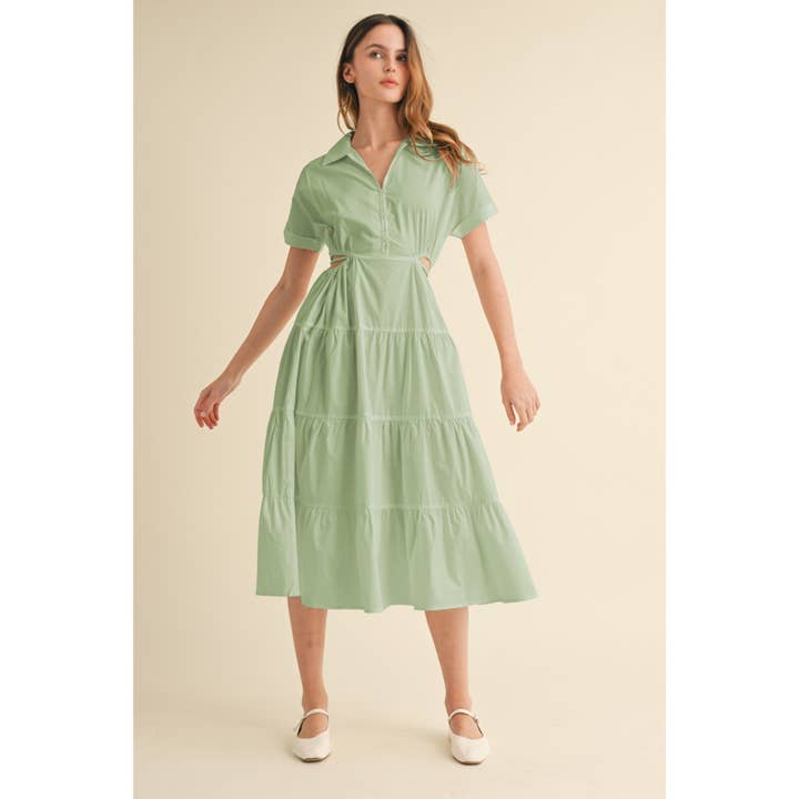 MID-LENGTH TIERED CUT-OUT DRESS for wholesale by IVE