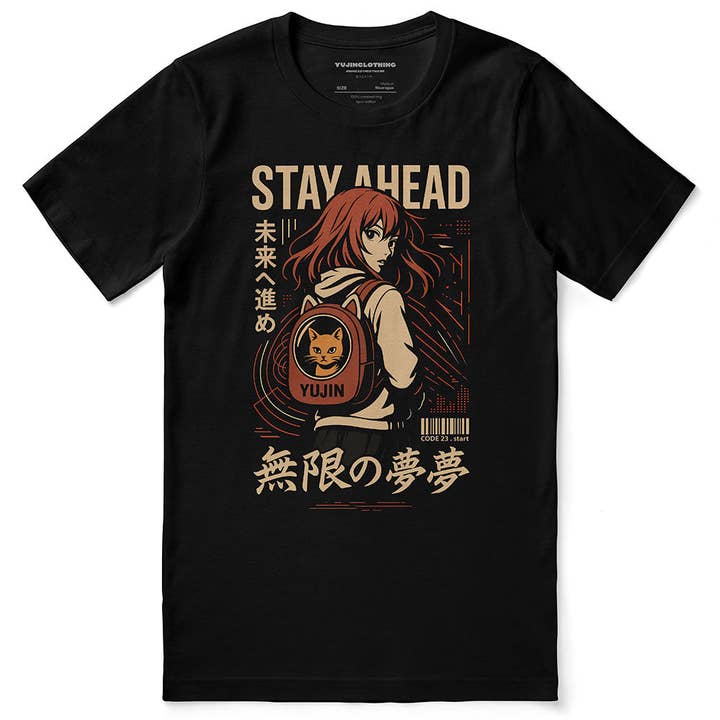 Stay Ahead Cat T-Shirt for wholesale by YUJIN CLOTHING