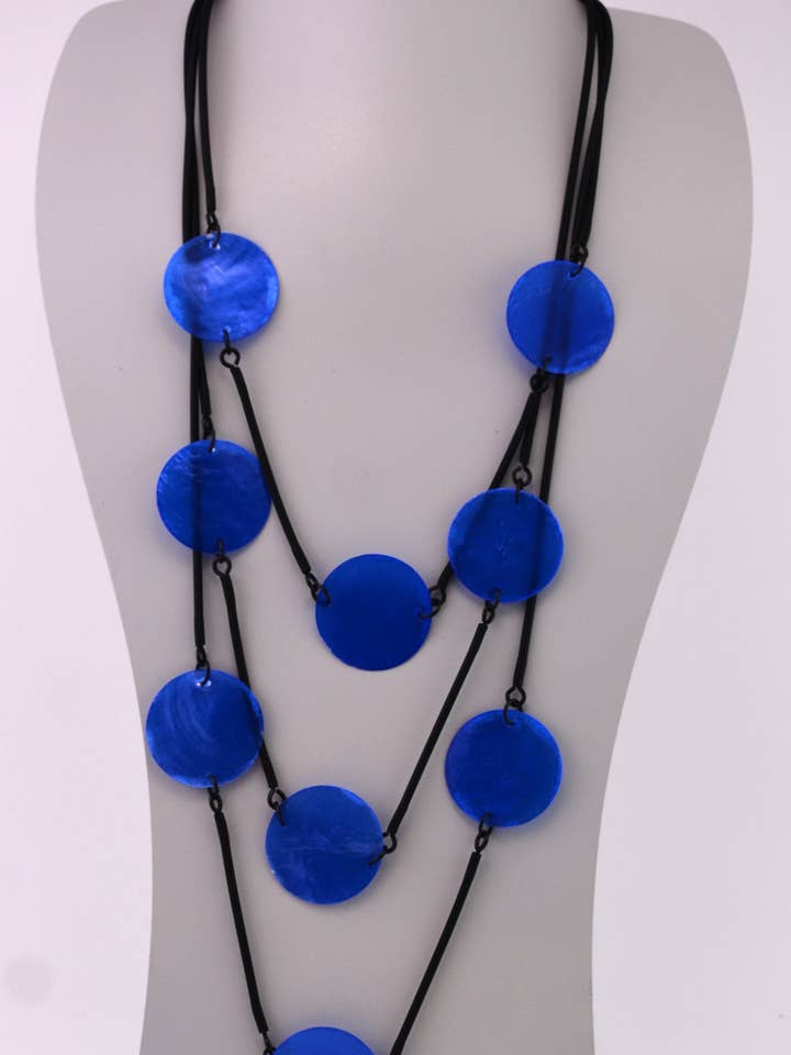 NKL 597 D8 Capiz Galaxy Necklace for wholesale by Designs by OC