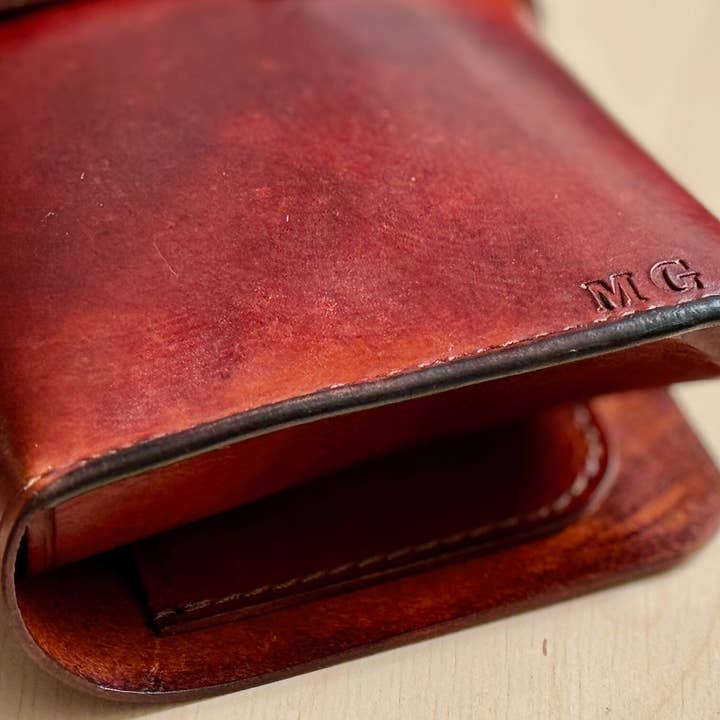 A. M. Aiken - Wholesale Humidor/Cigar Accessory - Hand-Dyed Leather Boveda Cigar Case2