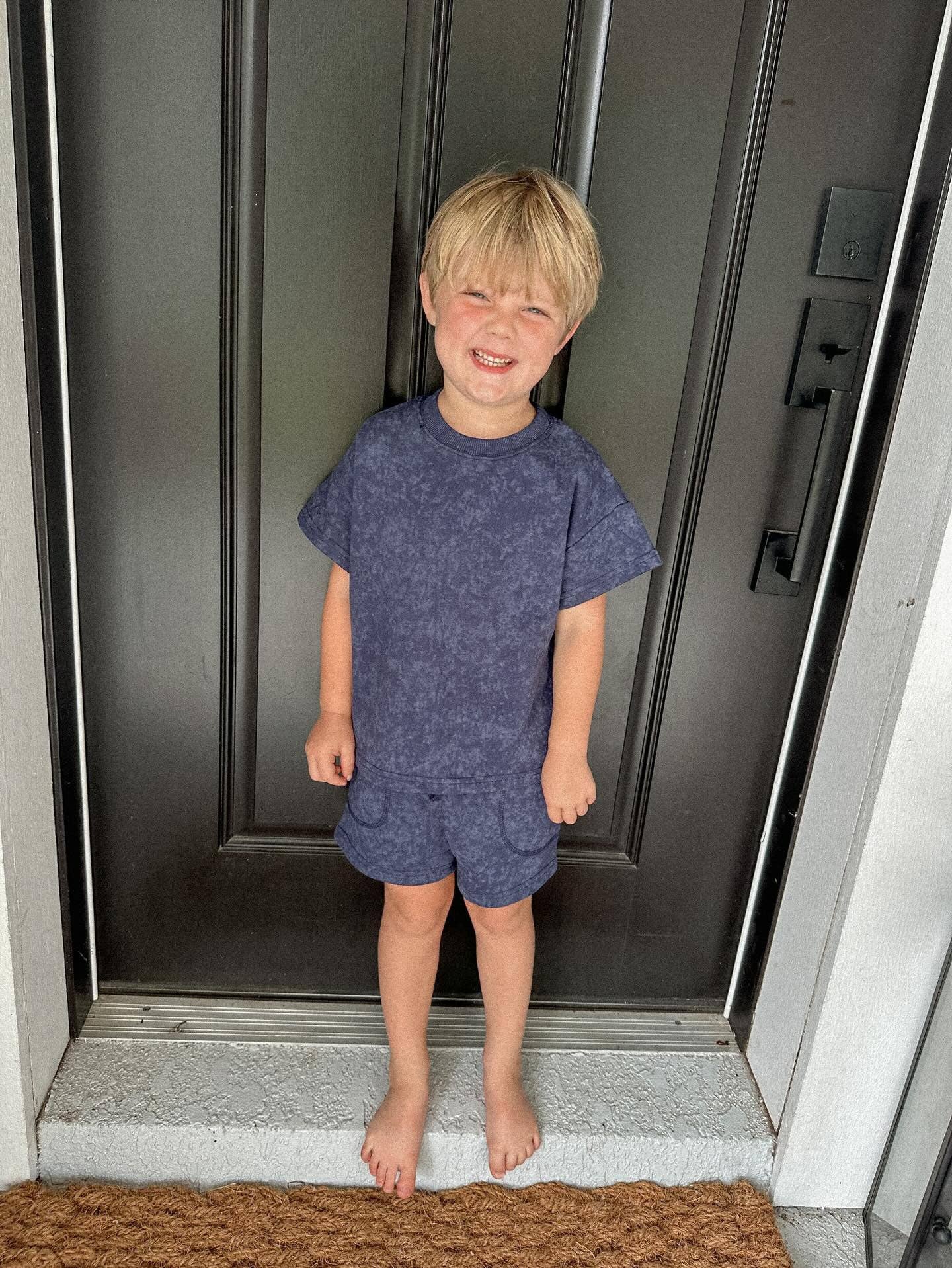 Axel & Rose - Vente Ensemble haut et short – enfant - Ensemble short Acid Wash8