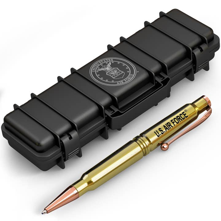 U.S. Air Force 308 Bullet Casing Twist Pen- Polished Brass for wholesale by Old Southern Brass