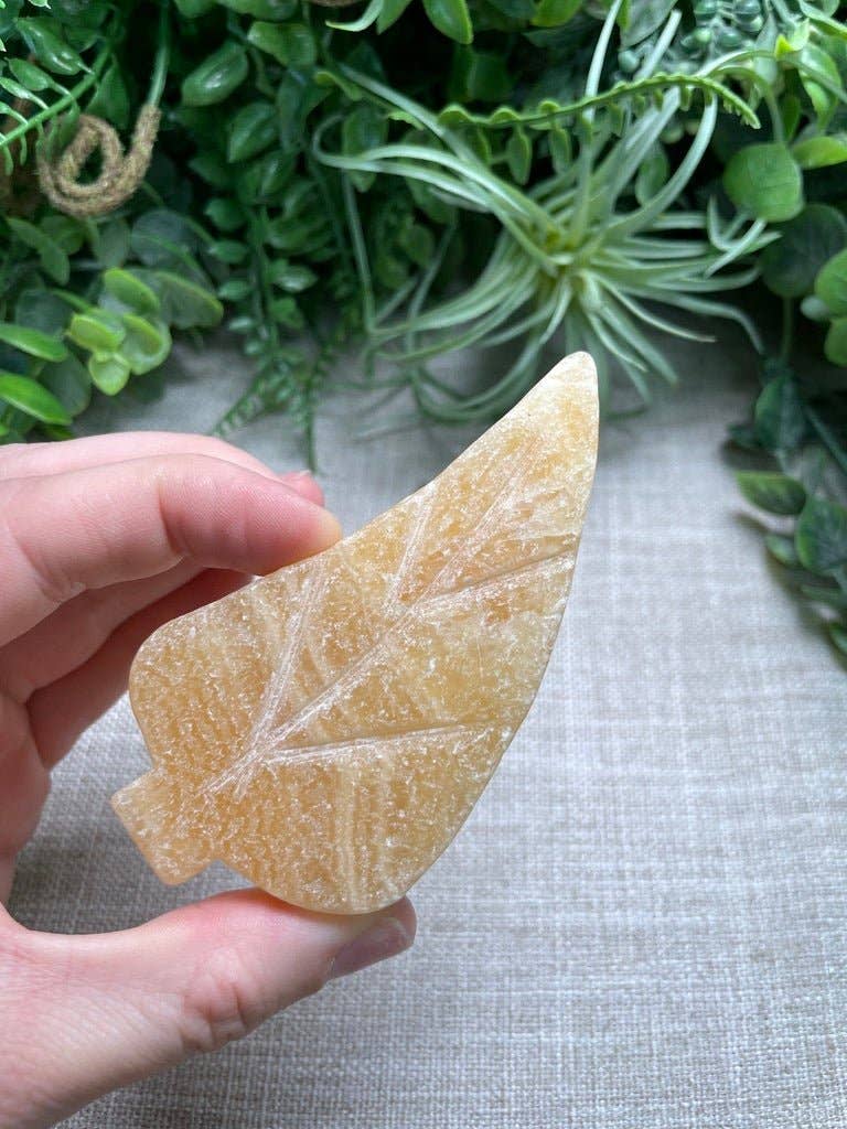 Copper Ashes - Wholesale Spiritual Stone/Crystal - Yellow Calcite Leaf0