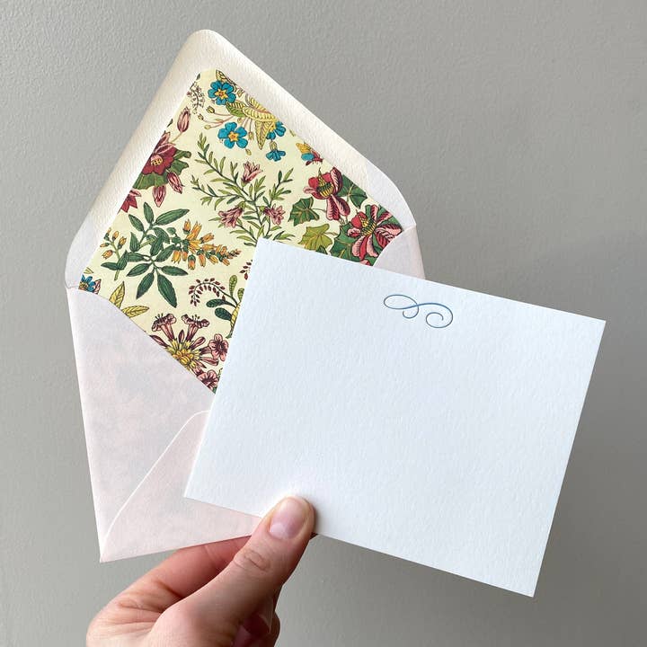 Victorian Wallpaper Letterpress Stationery Pack for wholesale by The Happy Envelope