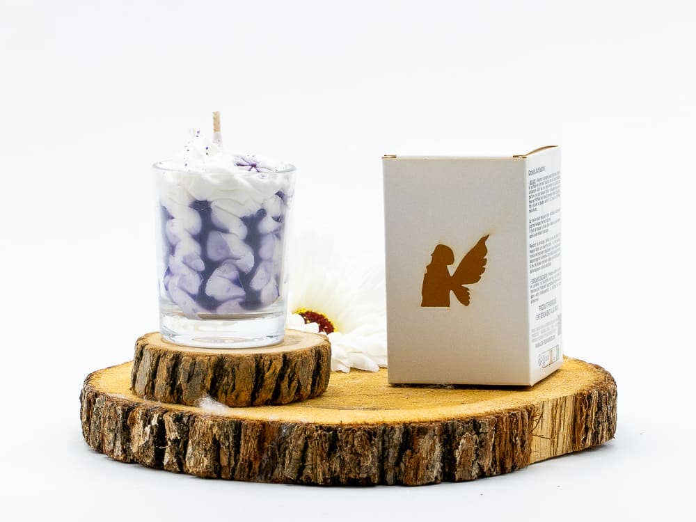 Les Fées Mères - Vente Bougies originales - Petite bougie artisanale violette Saint Valentin2