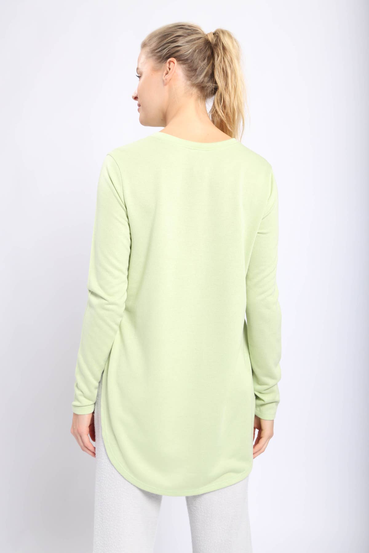 Mono B - Wholesale Tunic - Women's - Long Sleeve Flow Top with Side Slit23