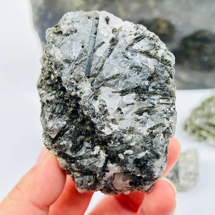 Rock Paradise - Wholesale Spiritual Stone/Crystal - Green Tourmaline Rough Crystal on Matrix
