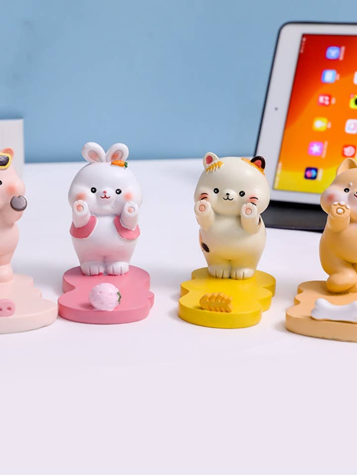 CUTE ANIMAL RESIN PHONE STAND HOLDER for wholesale by DESHENG ENTERPRISE