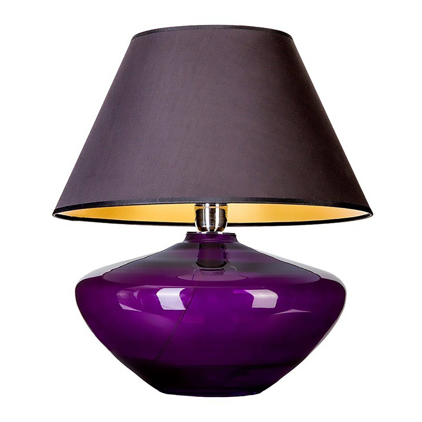 Signature Home Collection GmbH - Wholesale Accent/Desk Lamp - Purple bulbous glass table lamp with lampshade glass lamp0
