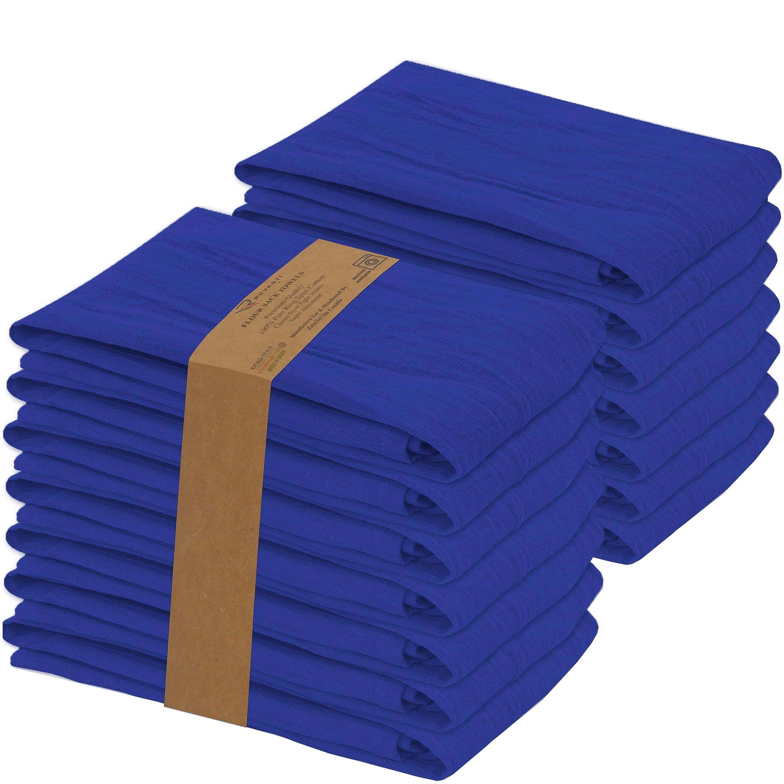 Ruvanti - Wholesale Tea Towel - 12-Pack Flour Sack Dish Towels, 100% Cotton, 28x28 Inches32