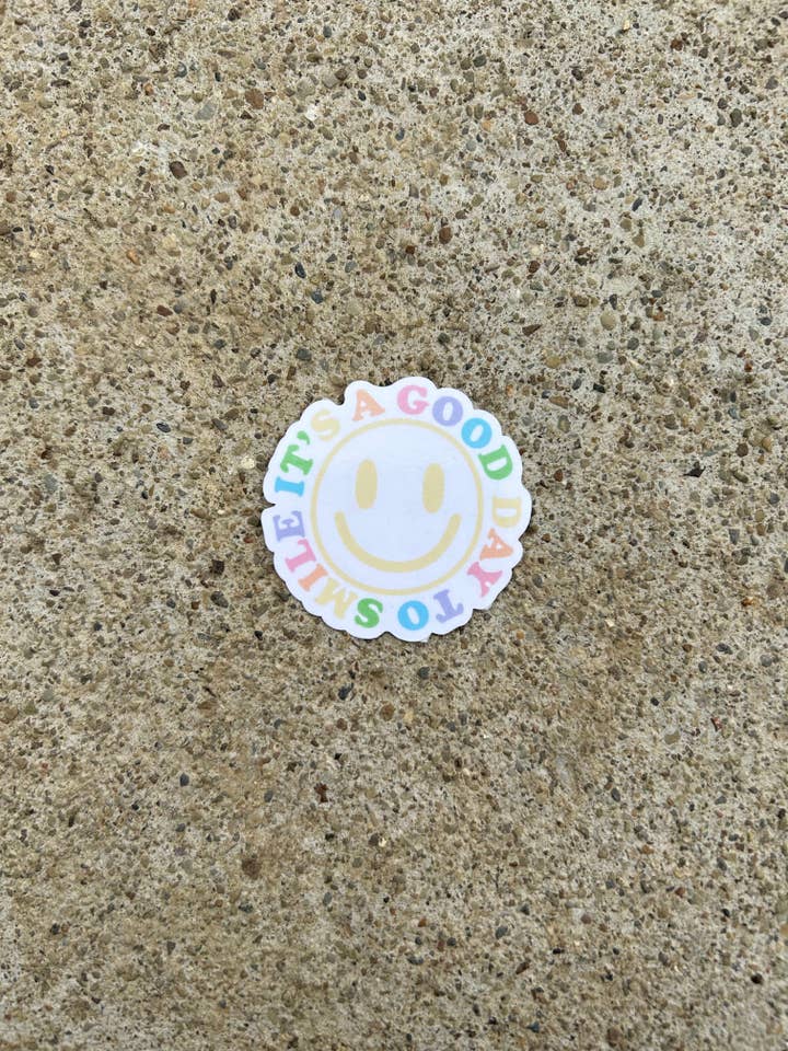 Good Day to Smile Sticker für den Großhandel von Hannah Elise Co