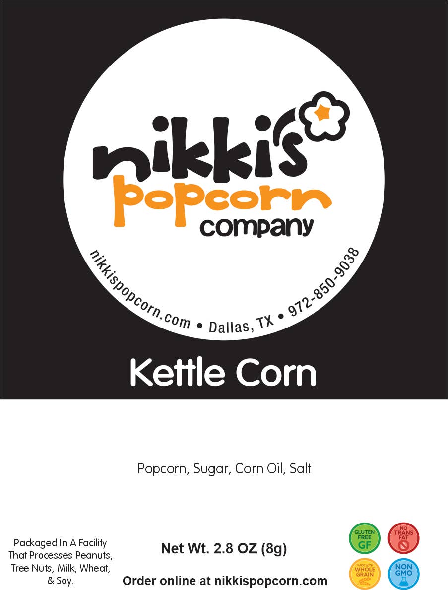Nikki's Popcorn Company - Wholesale Popcorn - 4 Cup Peg Bag - Kettle Corn Popcorn3