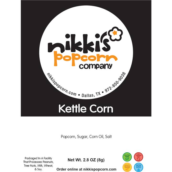 Nikki's Popcorn Company - Wholesale Popcorn - 4 Cup Peg Bag - Kettle Corn Popcorn3