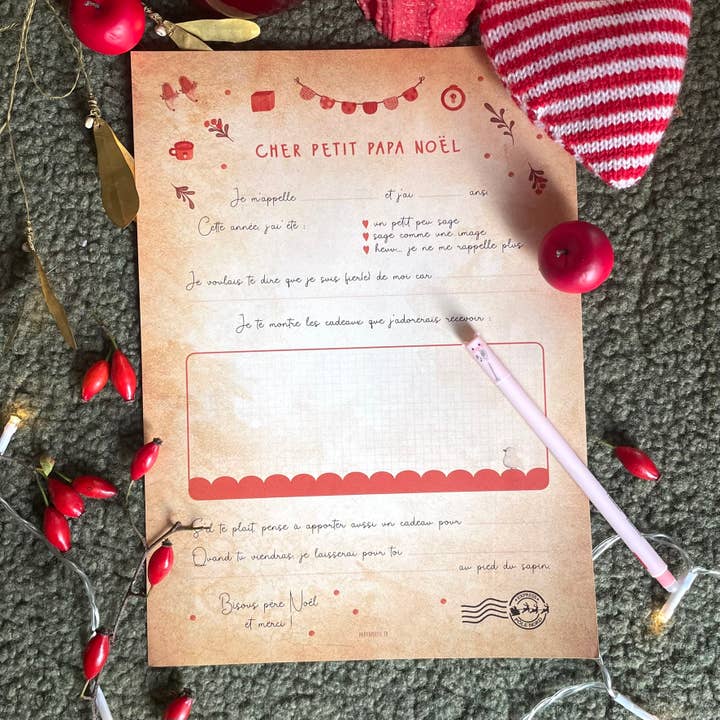 Lettre au père Noël - Fanions pour la vente par Papier Poetic