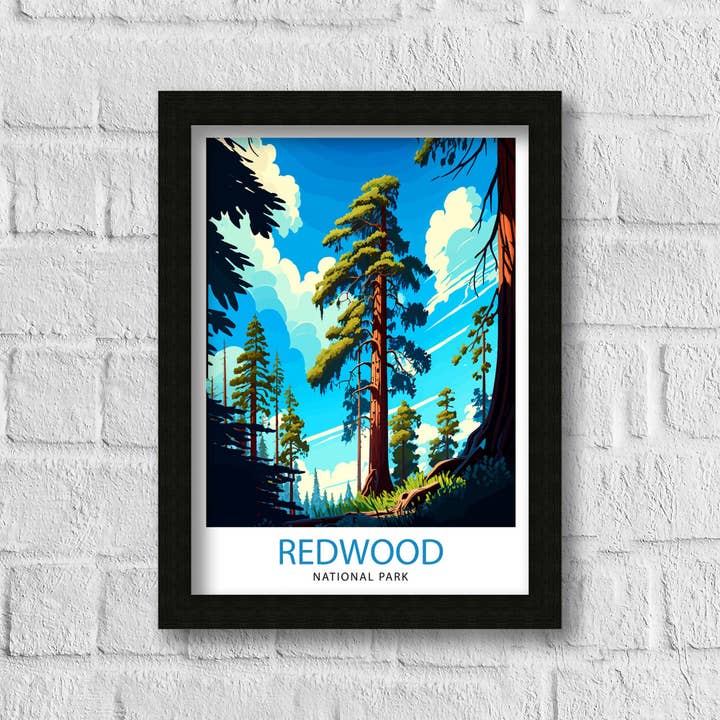 InkNPrintz – wholesale Art print – Redwood National Park Travel Poster1