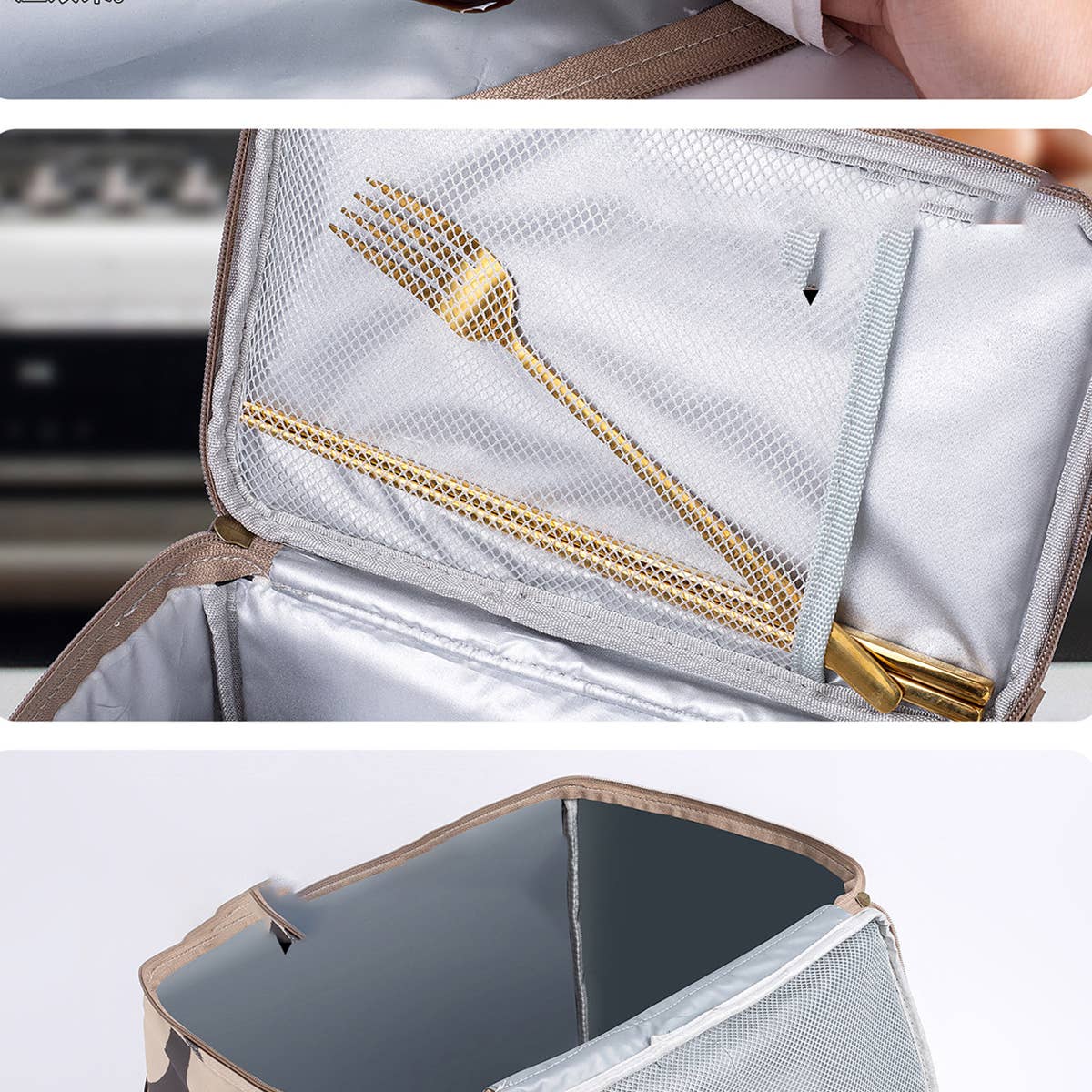 ACCITY - Wholesale Lunch Bag/Box - OUTDOOR MULTIFUNCTIONAL INSULATED HANDBAG BENTO BAG_CWAB17249