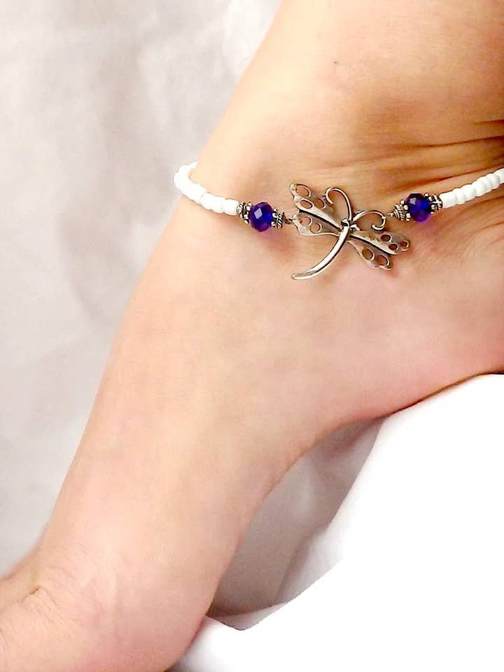 Bracelet de cheville en forme de libellule, bijoux d'été, bracelet de cheville pour la vente par AnkletAllure