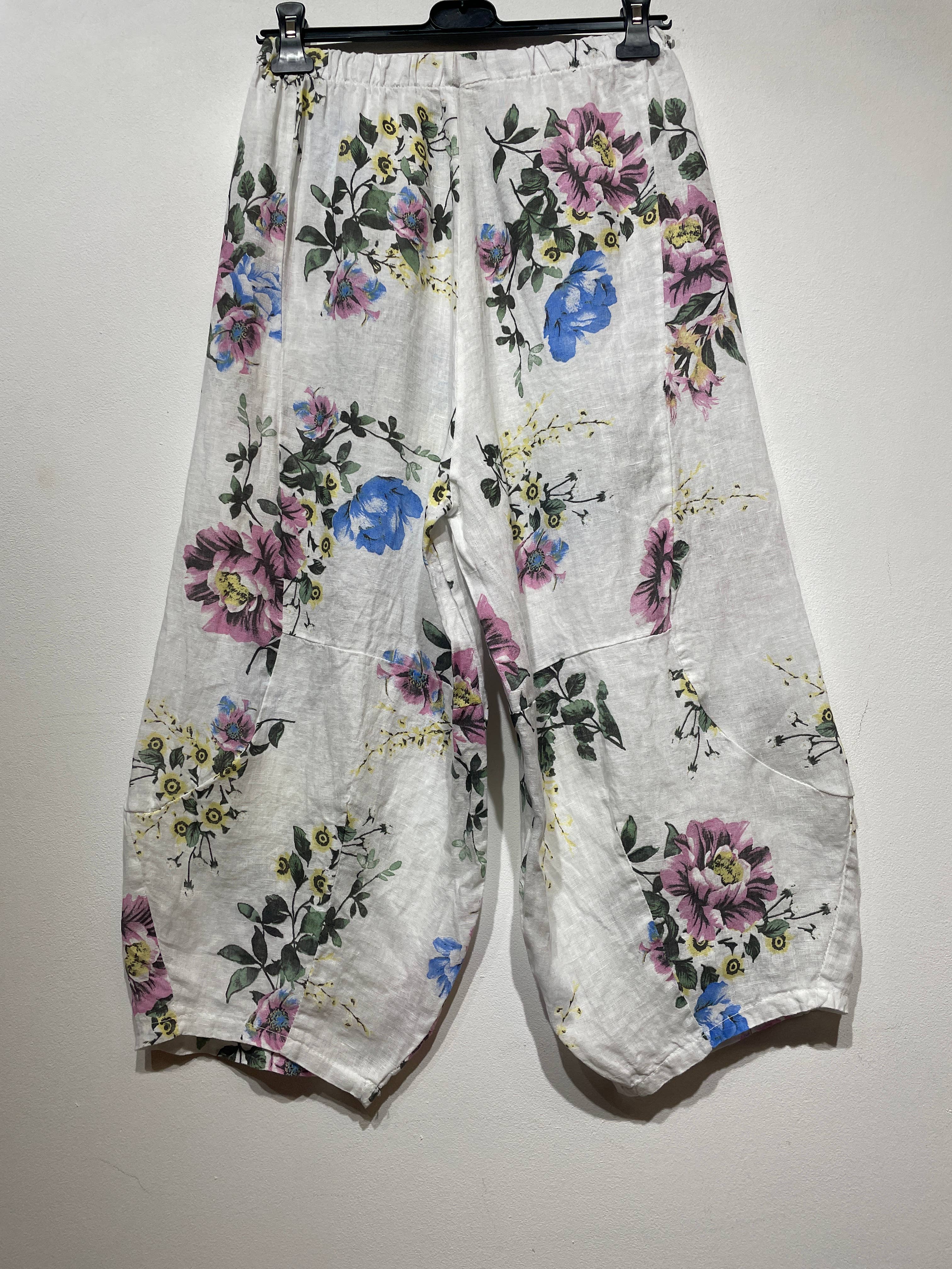 LINEN & COTTON HOUSE - Wholesale Broek - Dames - 75096 linnen broek met zakken en nieuwe print17