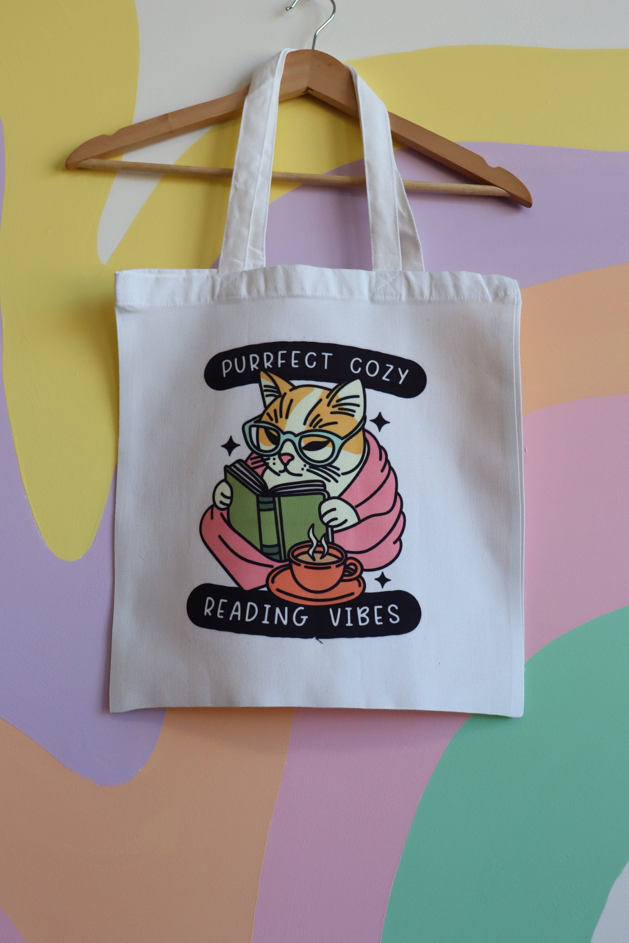 Sunshine Studio - Wholesale Tote Bag - Unisex - Purrfect Cozy Reading Vibes Tote Bag1