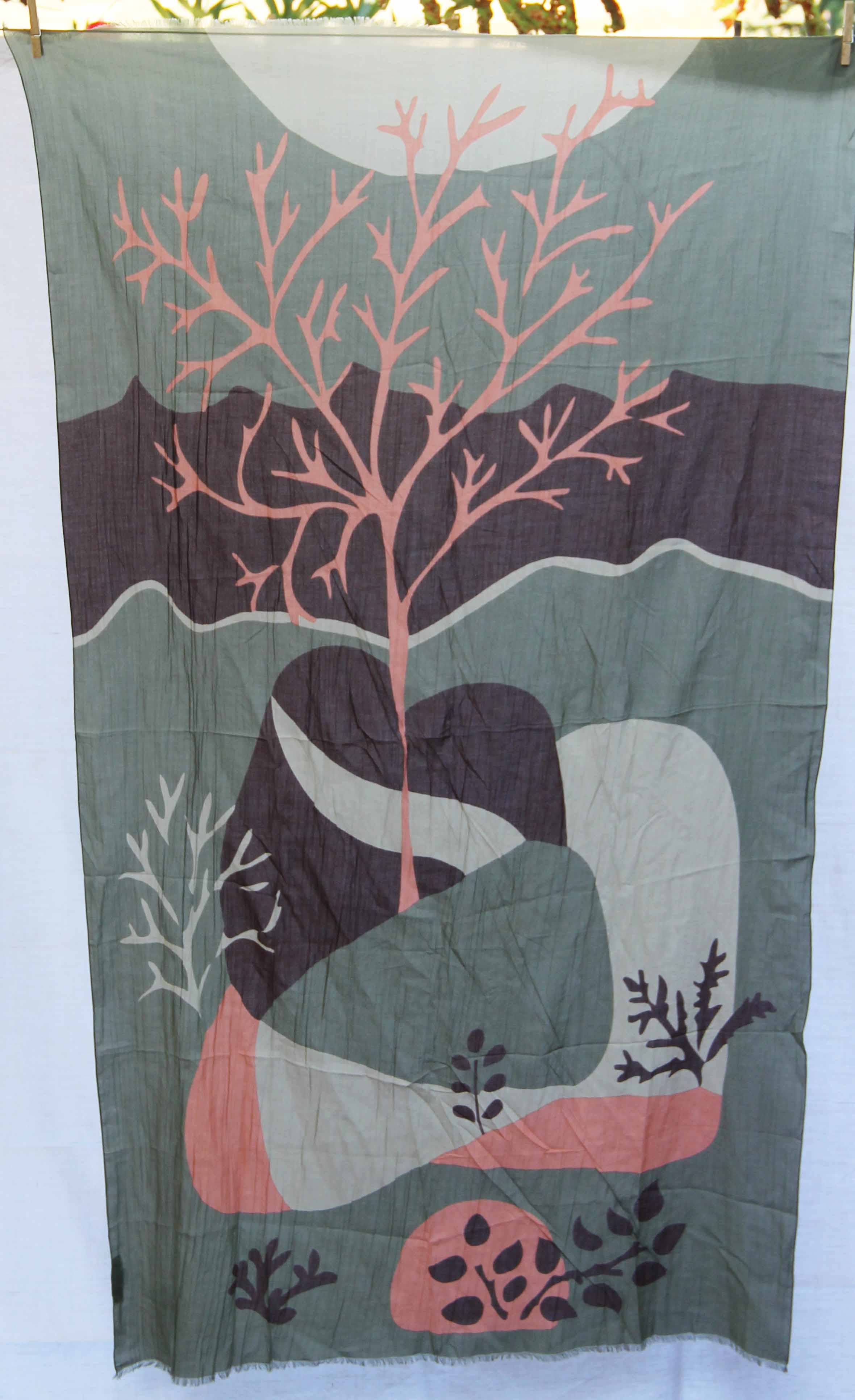 Les Belles Vagabondes - Wholesale Draagtas - Dames - Luna Terracota upcycling katoenen draagtas4