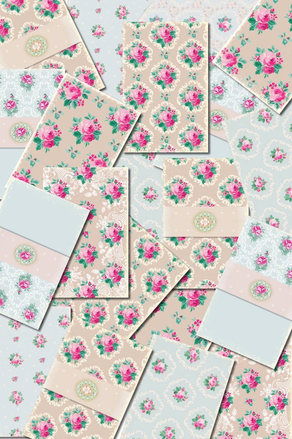 DECORER - Wholesale Gift Tag - Shabby Chic - Gift Tag Set 24 pcs3