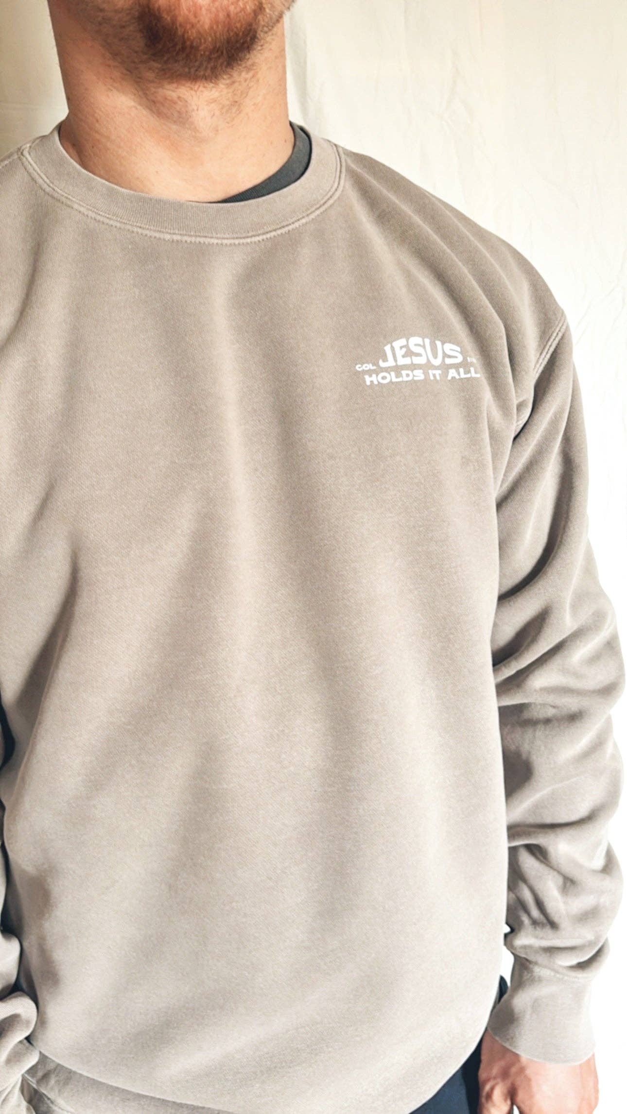 Ruth Artistry & Decor LLC - Wholesale Graphic Sweatshirt - Unisex - Jesus Holds It All Crewneck Sweatshirt1