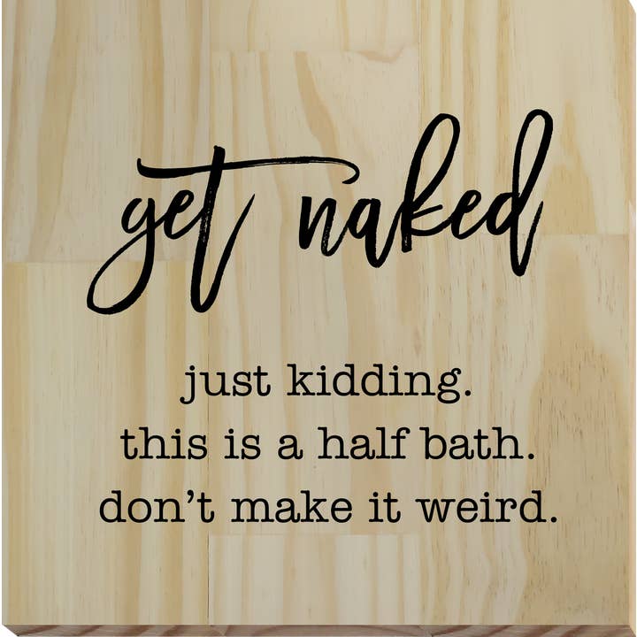 Get Naked 12 x 12 Wall Art for wholesale by Works of Heart