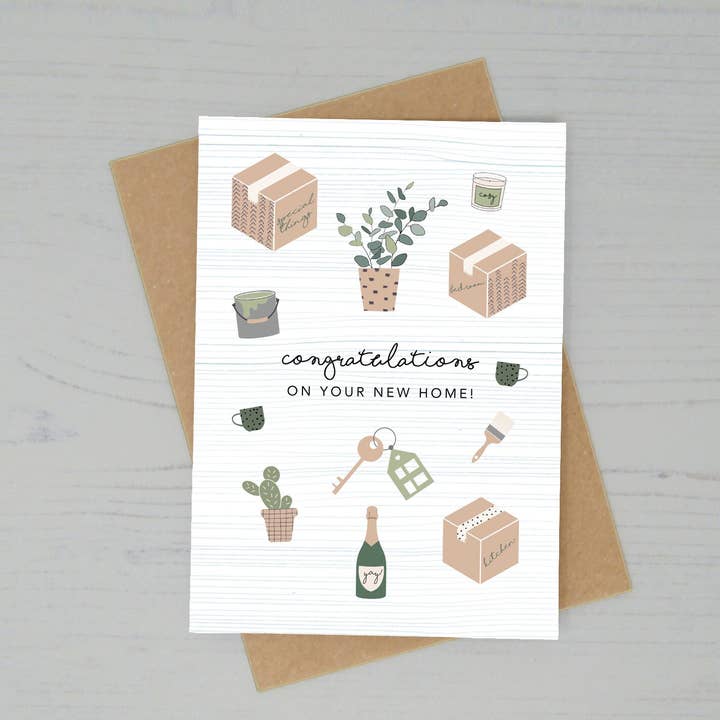 Biglietto di auguri «Congratulations On Your New Home» per la vendita all'ingrosso da parte di Lucy Alice