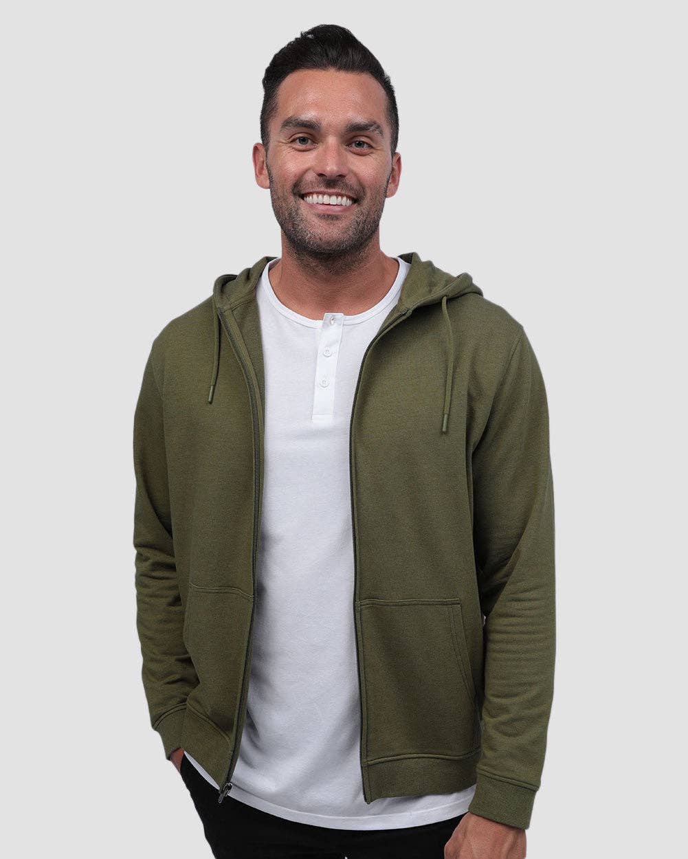 INTO THE AM - Wholesale Hoodie - Men's - Men's Zip-Up Hoodie Sweatshirt (Plain)2
