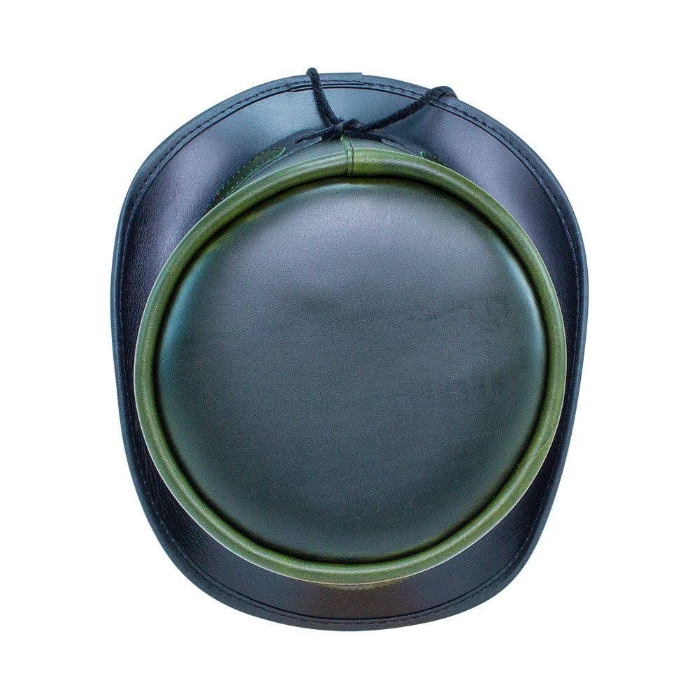 American Hat Makers - Wholesale Fedora - Unisex - Biker Genuine Leather Top Hat - Style Hampton6