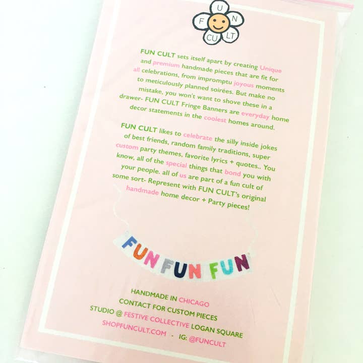 FUN CULT - Wholesale Bunting/Garland - Tulips Fringe Banner flower garland, floral garland, kids5