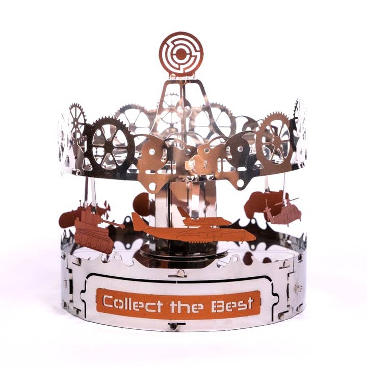 RIDING THE BEST CAROUSEL moving model DIY kit for wholesale by METAL-TIME INC.