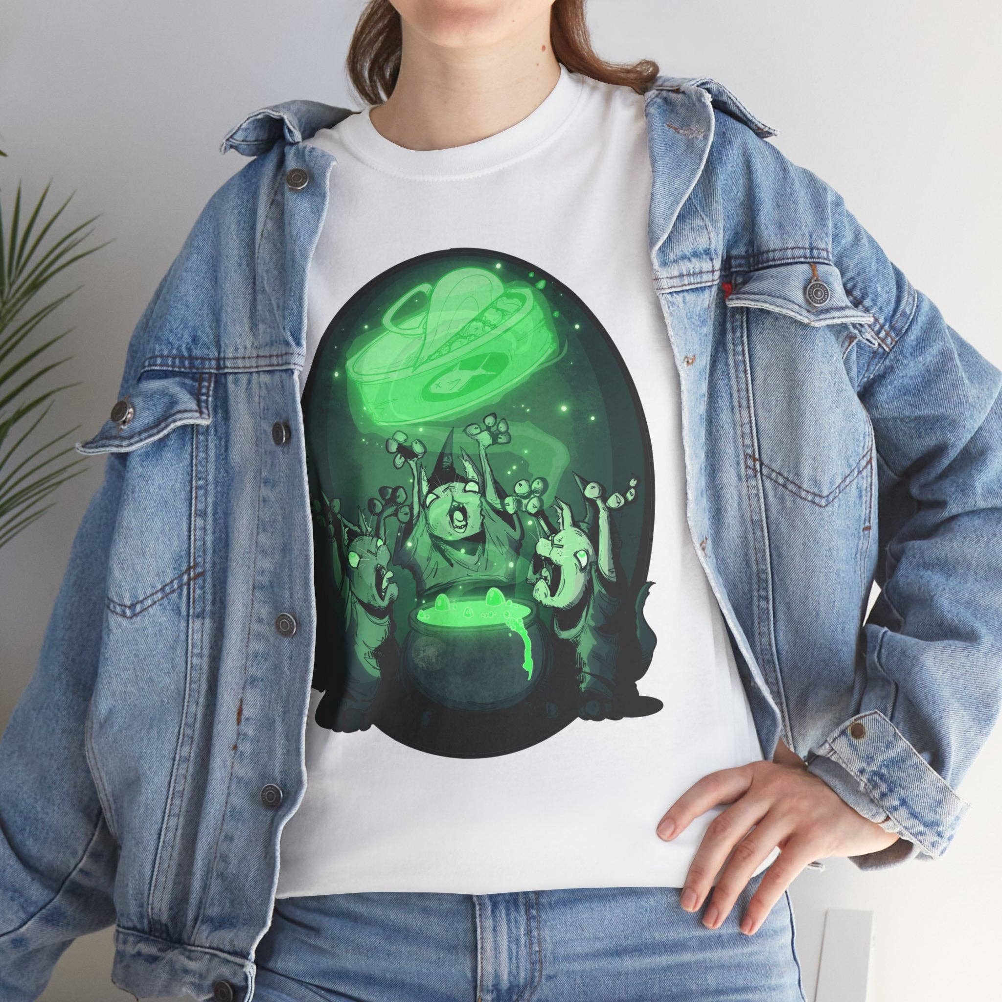 LVB Art - Vente T-shirt à imprimés – unisexe - T-shirt en coton épais unisexe Cat Coven73