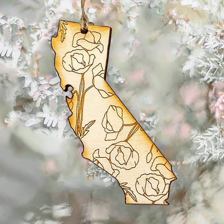 Verzierung des kalifornischen Bundesstaates Mohnblumen für den Großhandel von Two Peas Paper Co.