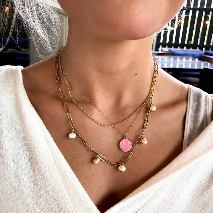 DRIP JEWELRY - Wholesale Beaded/Pearl Necklace - Sabrina Paperclip5