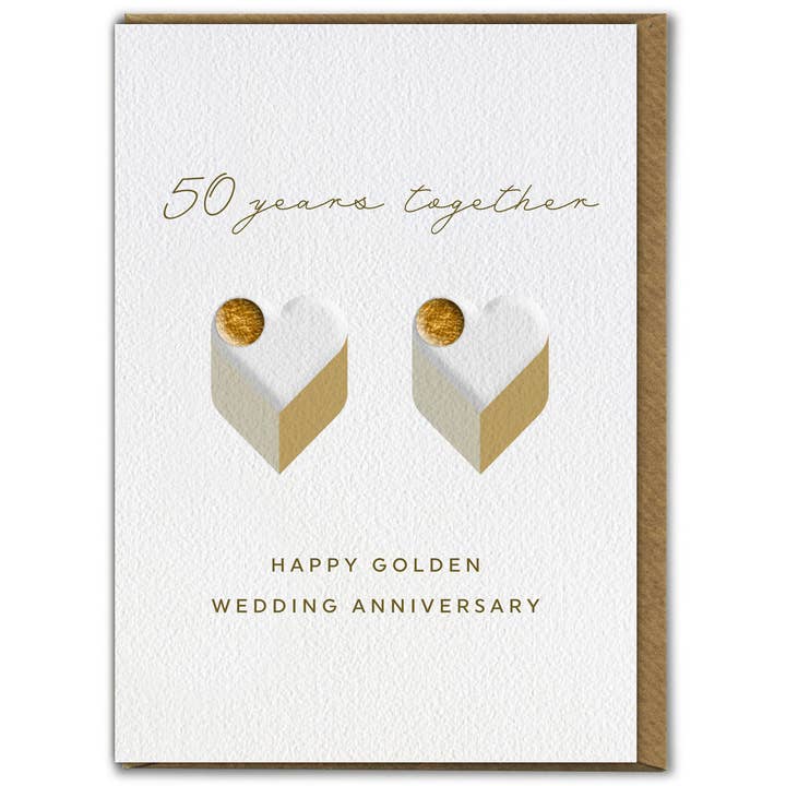 Brainbox Candy - Wholesale Jubileumkaartje - Wenskaart voor het 50-jarig jubileum - Gouden huwelijksverjaardag