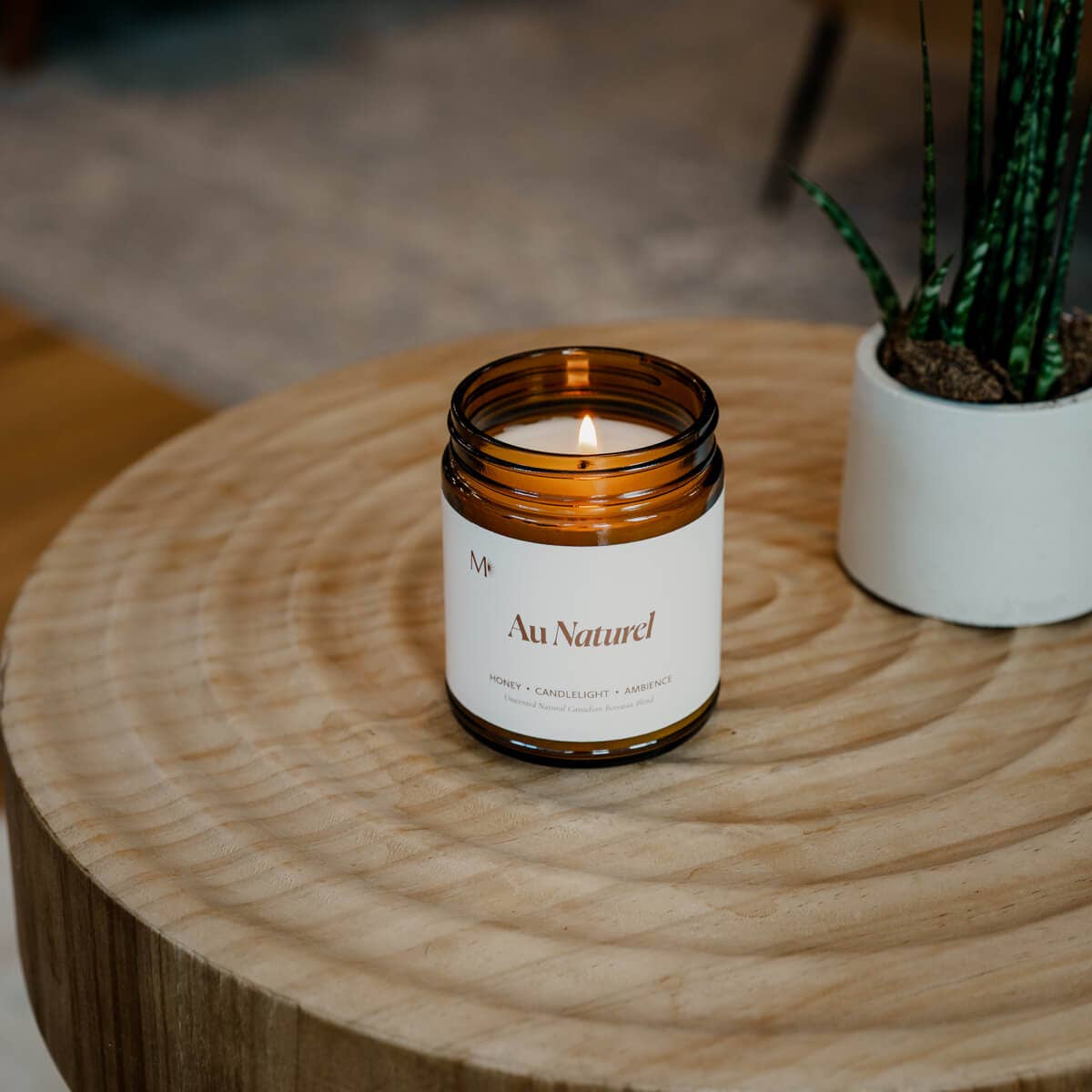 Misiyo Candle Co - Wholesale Jar/Filled Candle - Au Naturel | Unscented Canadian Beeswax Candle1