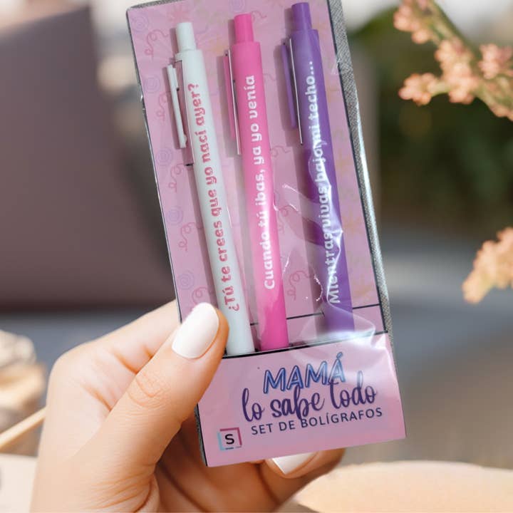 Bolígrafos - Set Mamá Lo Sabe Todo para venta al por mayor de subrayada