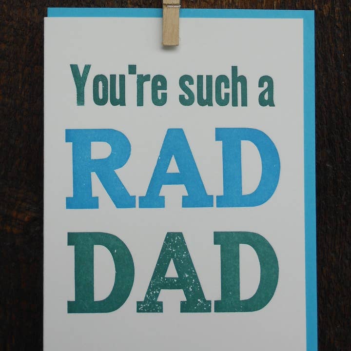 Je bent zo'n Rad Dad Letterpress Card voor wholesale door May Day Studio