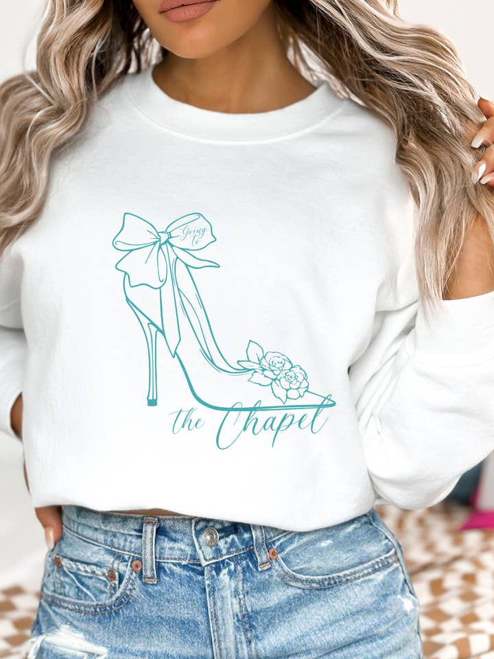 Elegant White and Teal Going to the Chapel Bride Sweatshirt and other Purchase Wholesale going to the chapel. Free Returns & Net 60 Terms on Faire trending on Faire.