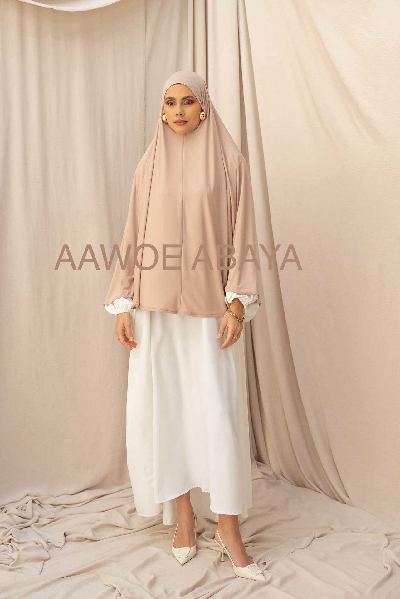 Aawoe Abaya - Wholesale Hijab - Dames - Elegante khimar met lange mouwen - 2418-KH52
