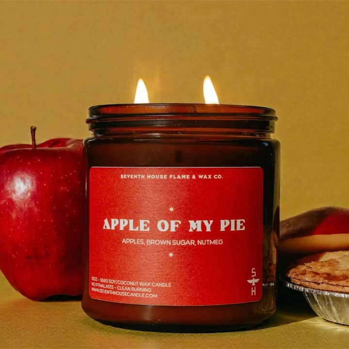 APPLE OF MY PIE - Apple, Cinnamon, Sugar Candle for wholesale by Seventh House Candle