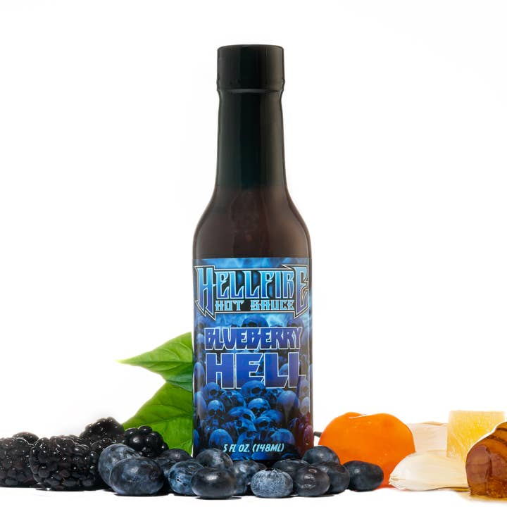 Blueberry Hell Hot Sauce for wholesale by Hellfire Hot Sauce Inc