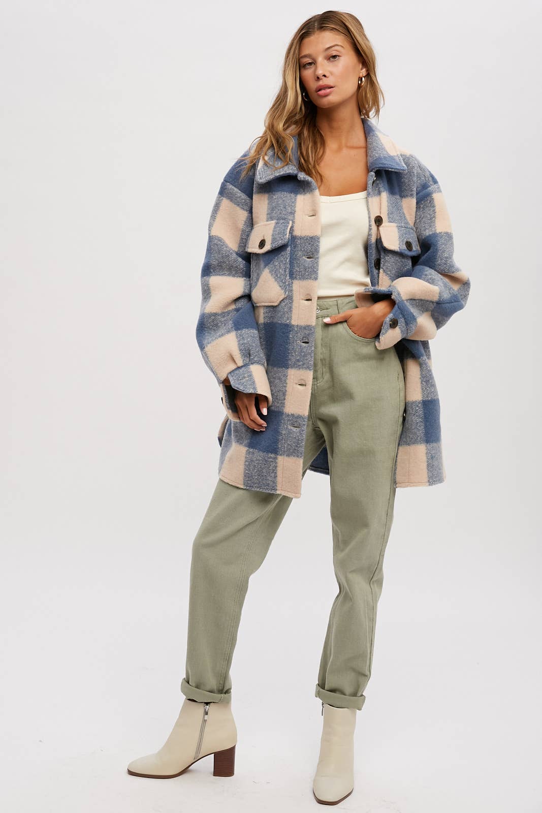 Bluivy – wholesale Rock - Dam – BORSTAD RUTIG ÖVERDIMENSIONERAD KAPPA18