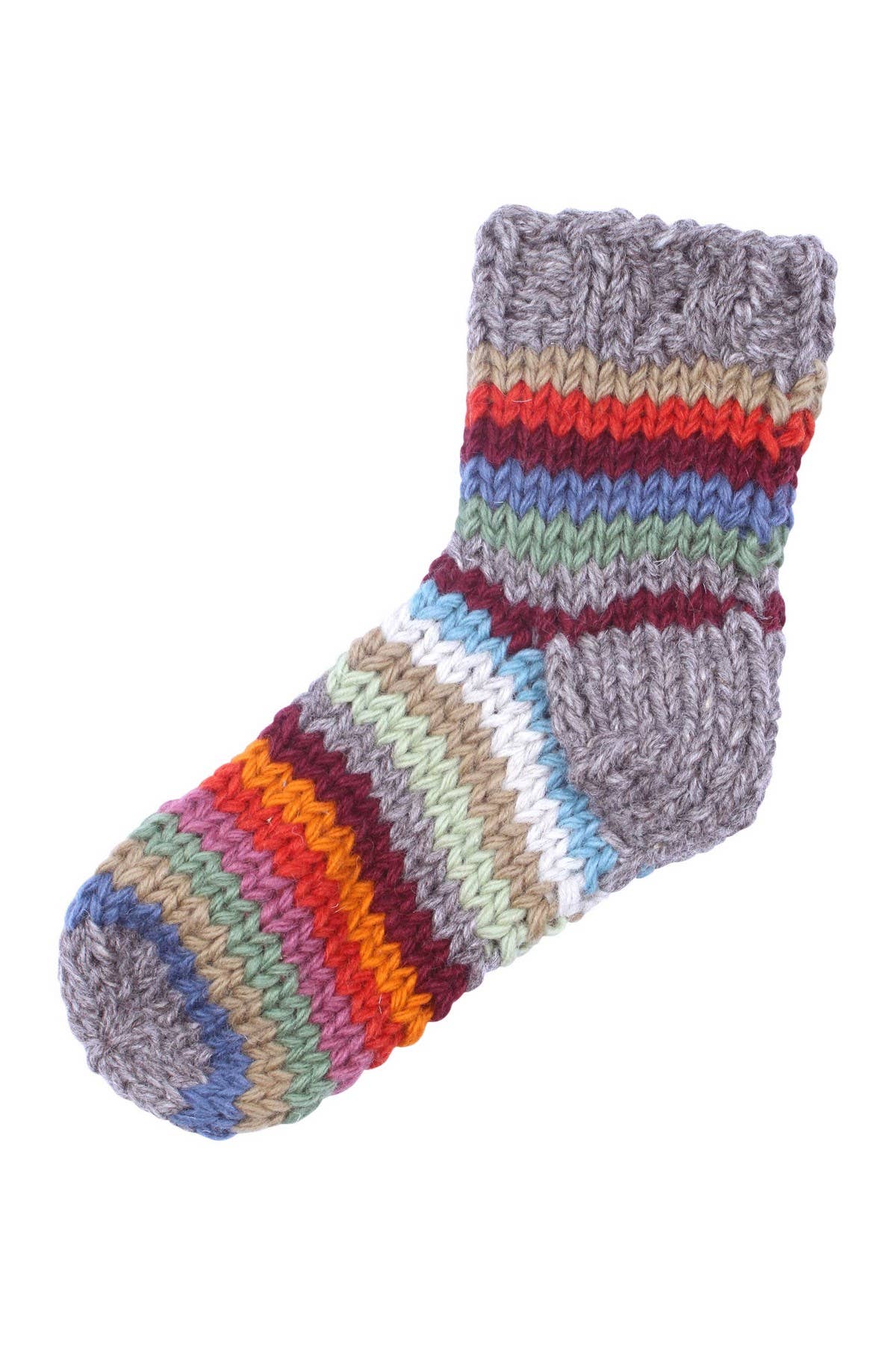 Santa Fe Vibrant Stripe Sofa Socks Autumn Chunky Knit for wholesale on Faire5