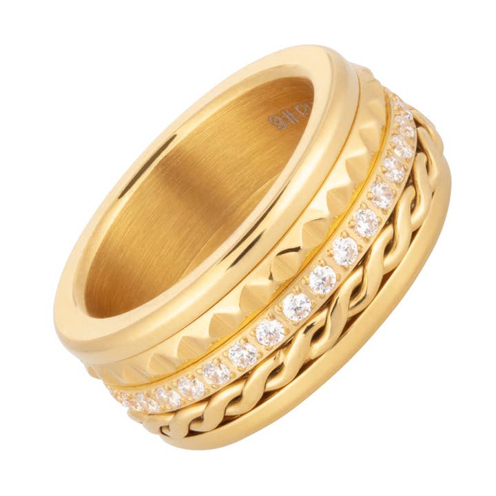 Goud Dior Anxiety Spinning Ring voor groothandel op Faire0