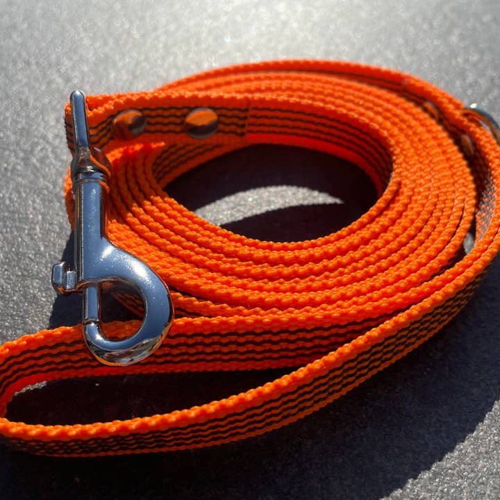 Extra Narrow Non-Slip Dog Leash Orange for wholesale by Four Paws Boutique