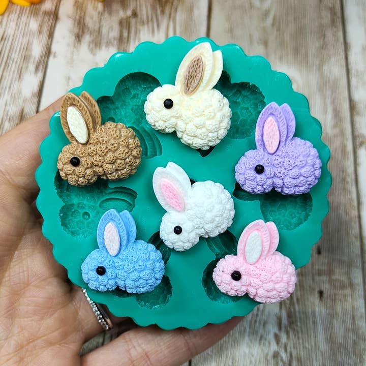 Carimbo Coelho Fofo 2cm em silicone para resina e gesso por atacado de Serena Creazione di Serena Stampone