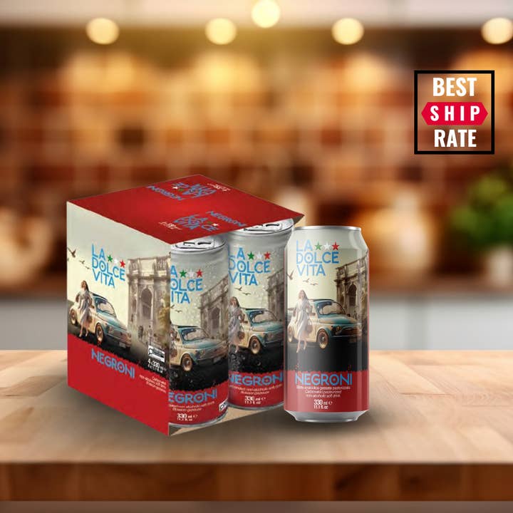 La Dolce Vita Negroni 330ml (11.16oz) 4 Units for wholesale by Casacella Foods